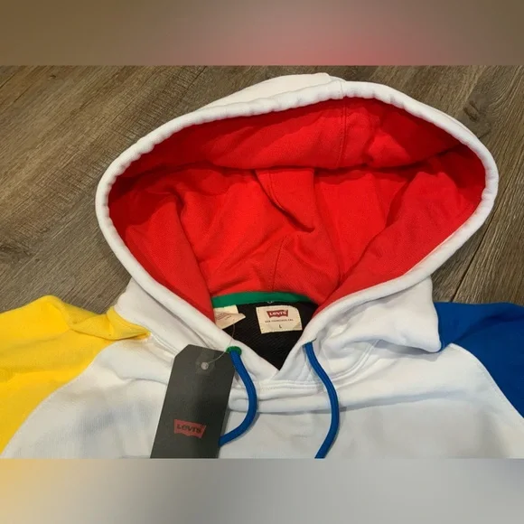 Levi's x Lego Men's Relax Brick Built Colorblock Hoodie Sweatshirt Size Large - Picture 4 of 10